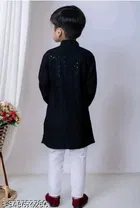 Embellished Rayon Kurta Set for Boys 
