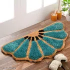 Cotton Door Mat (Sky Blue & Beige, 16x32 inches)