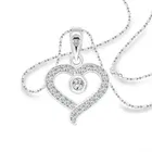 Vighnaharta Alloy Joyful Heart Rodium Plated Pendant With Chain For Women & Girls 
