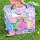 3-Layer 18-Grid Adjustable Jewelery Organizer | Storage Box Cosmetic Make Up Jewellery Vanity Box Case with Removable Dividers