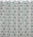 Sheer Floral Branches Printed Blue Flower Door Curtain 7ft Combo 