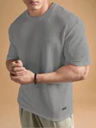 Round Neck Structured T-Shirt for Men 