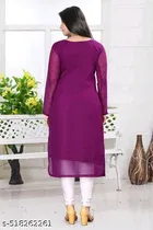 Georgette kurti for Women,  Purple  