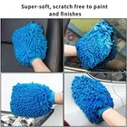 Super Soft Ultra-Absorbent | Multipurpose Vehicle Home Cleaning Gloves Dual Side Scratch Free Bike & Car Cleaning Accessories | Wet or Dry Use