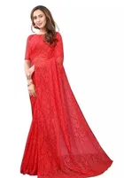 Net Floral Saree for Women 