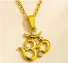 Gold palted OM locket with golden chain 