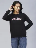 Women's Printed Round Neck Sweatshirt 