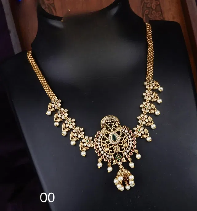 Elegant Jewellery Set for Women (Rose Gold, Free Size)