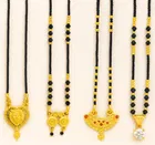 Metal Gold Plated Mangalsutras for Women, Gold, Pack of 4