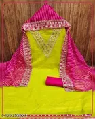 Chanderi Cotton Punjabi Suits for Women 