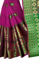 Trendy Banarasi Saree with Blouse Piece For Women 