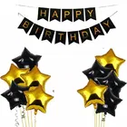 Happy Birthday Balloon Decoration Kit, Black, Set of 1