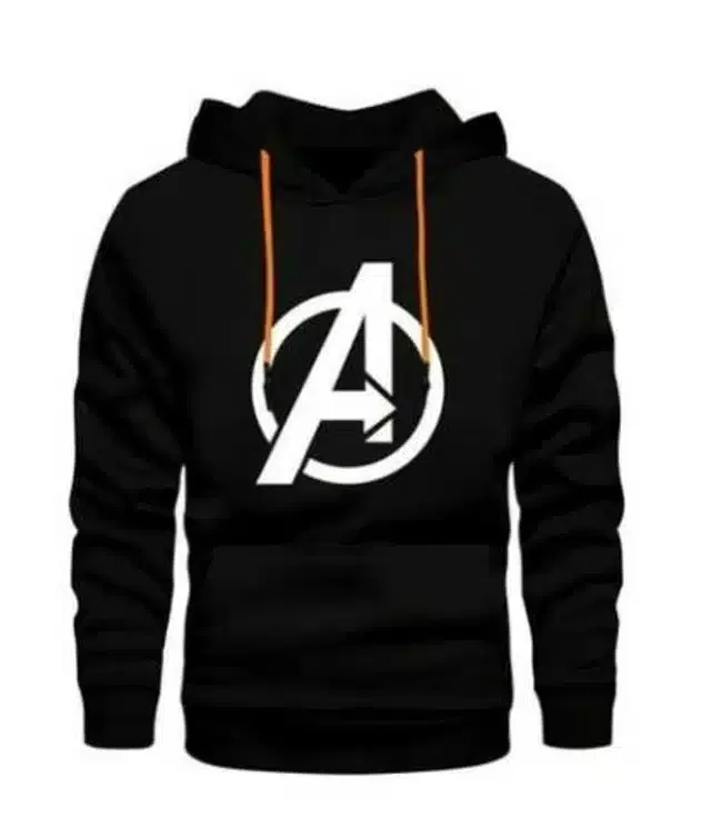 Full Sleeves Hoodie for Men (Black, XXL)
