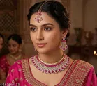 Gold Plated Diamond Chocker Set Jewellery Set for Women 