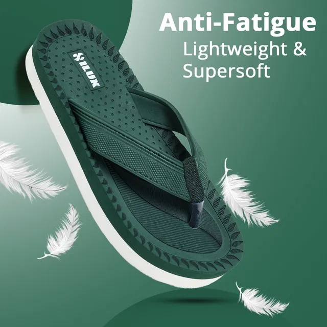 Solid Flip-flops for Women (Green, 7)