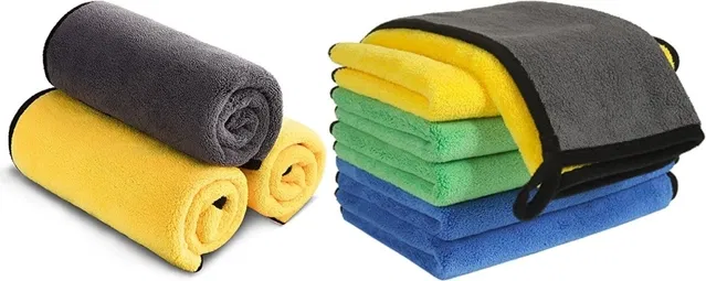 Microfiber Cleaning Cloth for Car (Multicolor, 30x40 cm) (Pack of 9)