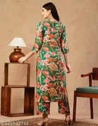 Cotton Blend Floral Printed Kurta set for women 