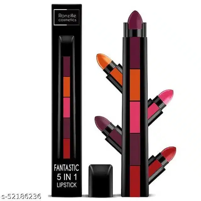 Ronzille 5-in-1 Matte Lipsticks (Multicolor)