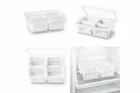4 in 1 Plastic Freezer Containers Set, 1200ml 