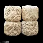 Cotton Piping Thread (White, Pack of 4)