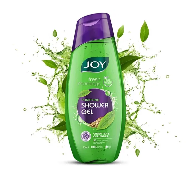 जॉय फ्रेश मॉर्निंग प्यूरीफाइंग शावर जेल (ग्रीन टी और धनिया) 250 ml