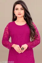 Net Kurti for Women,  Pink  