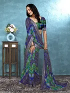 Georgette Bandhini Saree for Women 