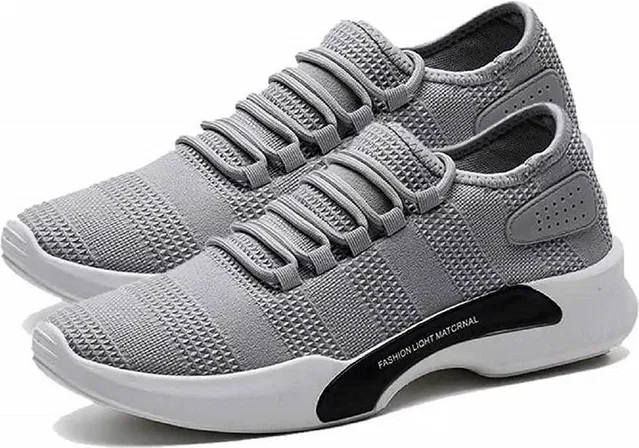 Mesh Running Sport Shoes for Men, Grey (9)