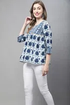 Cotton Printed Top for Women 