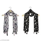 Chiffon Scarves for Women, Multicolor, Pack of 2