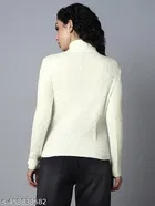 Wool Sweat Shirt for Women, White 