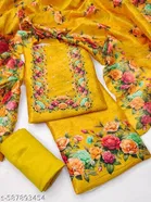 Embroidered Floral Patiala Suit for Women 