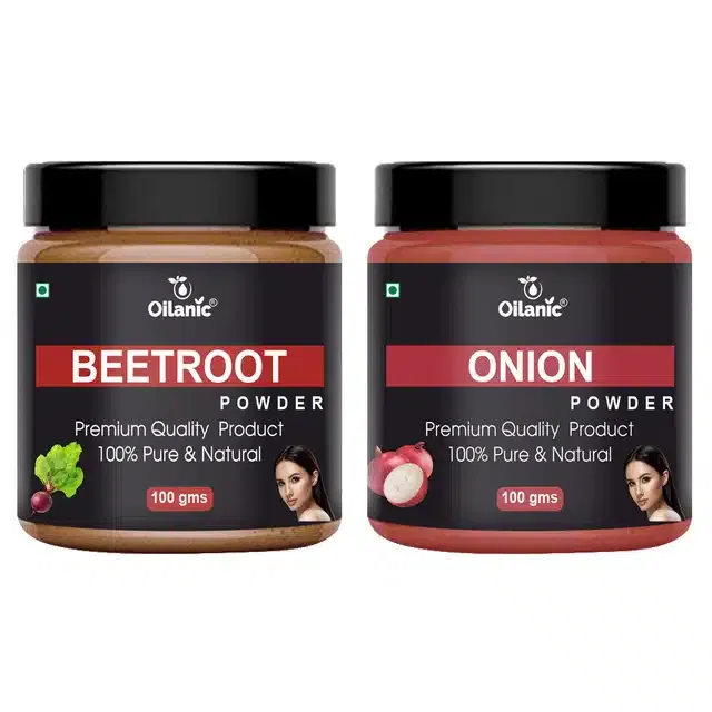 Natural Beetroot & Onion Powder for Skin & Hair (Pack of 2, 100 g)