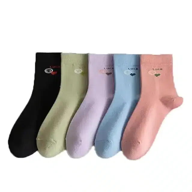 Cotton Ankle Length Socks for Women & Men (Multicolor, Set of 5)