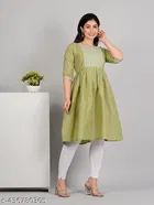 Cotton Embroidered Knee Length Maternity Kurti for Women 