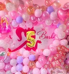 Barbie Theme 5th Birthday Balloon Decoration Kit For Kids, Multicolor, Pack Of 78