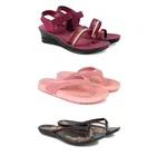 Combo of Heels with Slippers & Flats for Women 