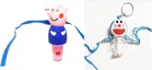 Kids Pepa Pig and Doremon Kids LED Light and Whistle Rakhi, Pack of 2 