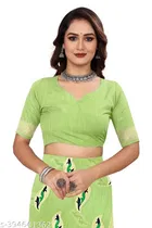 Cotton Linen Zari Woven Saree for Women 