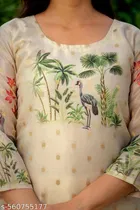 Chanderi Silk Kurti With Dupatta & Bottomwear for Women 