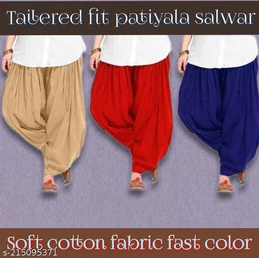 Salwars for Women, Pack of 3 (Navy Blue, 34)