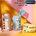 Plastic Bus Shape Sipper Bottle for Kids, Multicolor 