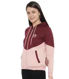 Women's Colorblock Zipper Hoodie 