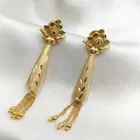 Gold Plated Drop Earrings for Women, Gold (Set of 1)