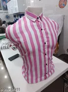 Cotton Blend Striped Shirt for Men, Multicolor 