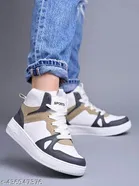 Solid Synthetic Sneakers for Women 