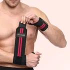 Supporter for Gym, Adjustable Hand Wrap, Strap/Band for WeightLifting Men Women Wrist Support  (Red, Black)