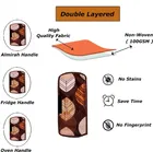 PVC Printed Fridge Top Cover with 3 Pcs Shelf Mats & Handle Cover 