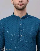 Embellished Regular Kurta for Men 