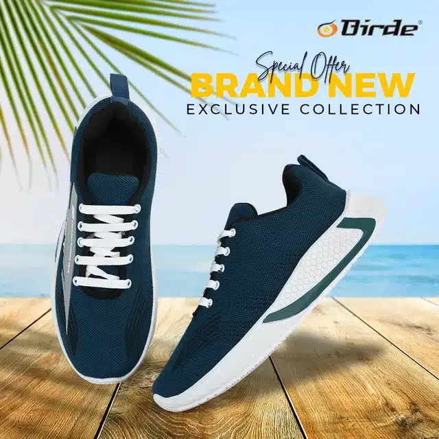 Sports Shoes for Men (Dark Blue & White, 10)